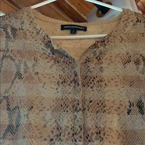 {Express} Gold Animal Print Cardigan ❤️